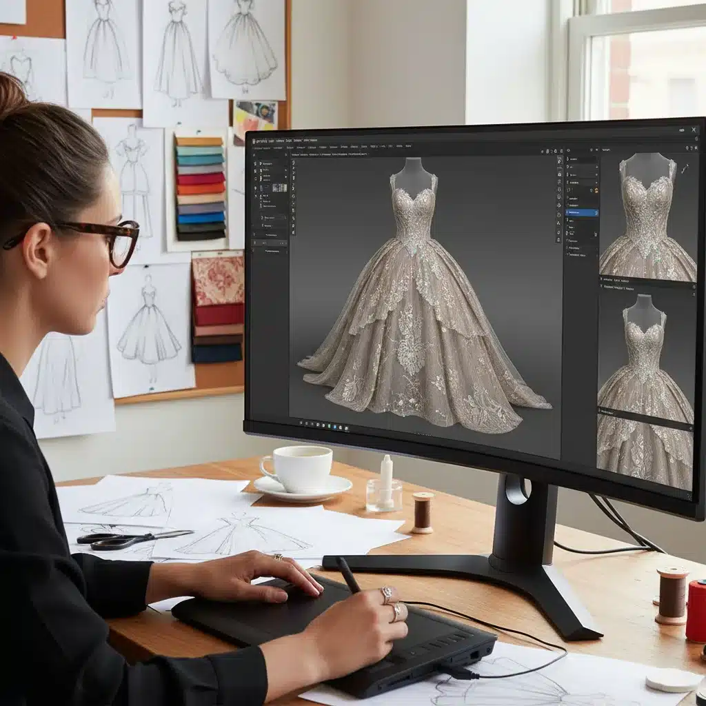 3D fashion design software interface