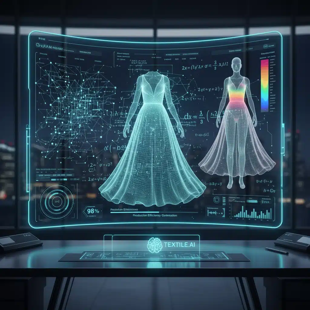 AI optimizing 3D garment patterns for efficient production