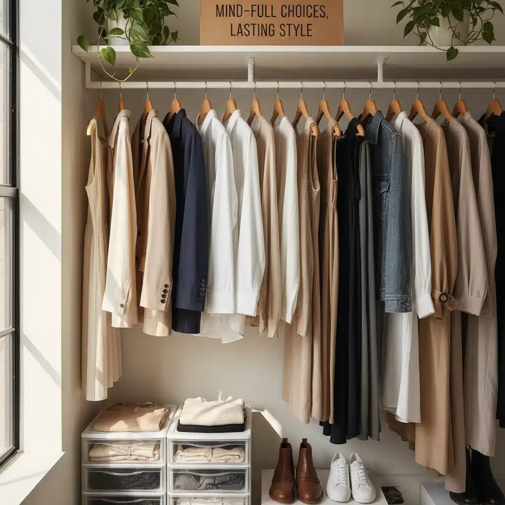 Organized capsule wardrobe for mindful consumption