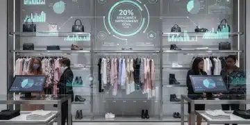 Data Analytics: Revolutionizing Fashion Inventory Management for 20% Growth by 2026 Data analytics dashboard showing optimized fashion inventory levels and predictive trends for 2026