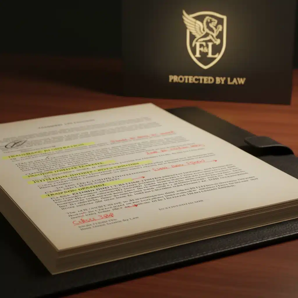 Trademark registration document for fashion brand protection