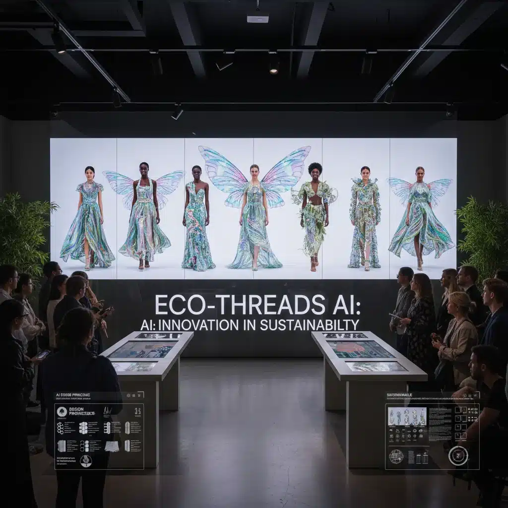 Virtual fashion show with AI-designed sustainable garments