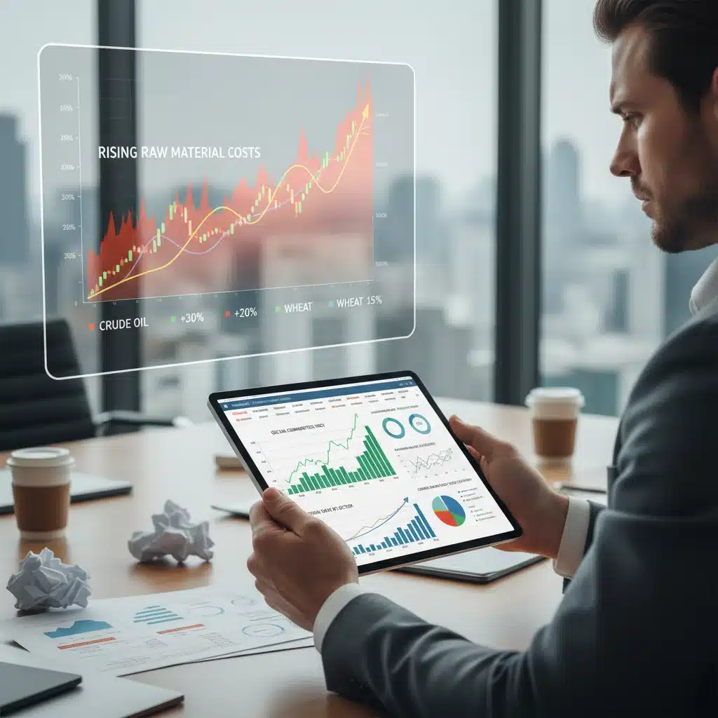 Monitoring economic data and commodity prices for investment decisions